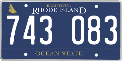 RI license plate 743083