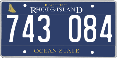 RI license plate 743084