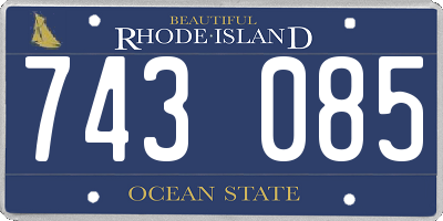 RI license plate 743085