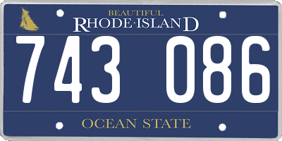 RI license plate 743086