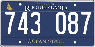 RI license plate 743087