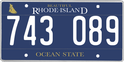 RI license plate 743089