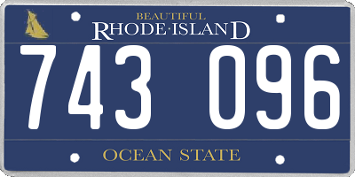 RI license plate 743096