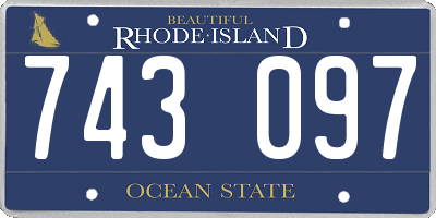 RI license plate 743097