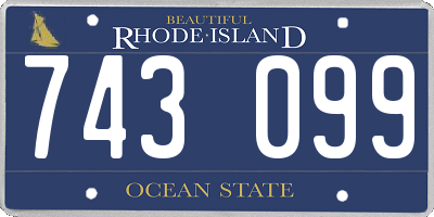 RI license plate 743099