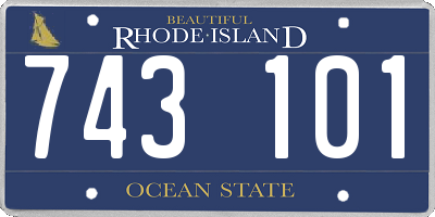 RI license plate 743101
