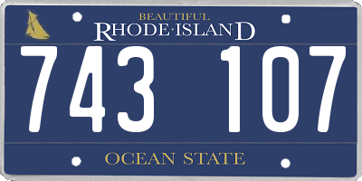 RI license plate 743107