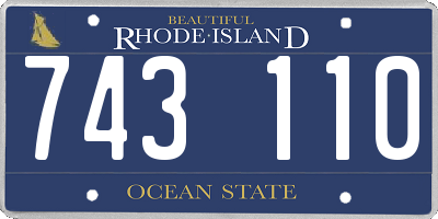 RI license plate 743110