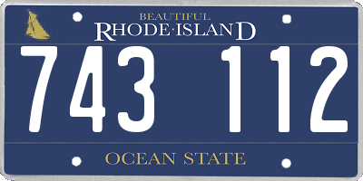 RI license plate 743112