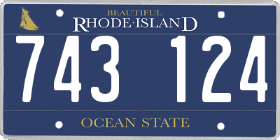 RI license plate 743124