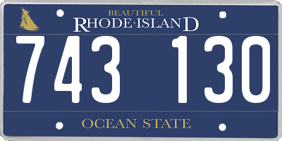RI license plate 743130