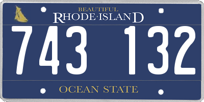 RI license plate 743132