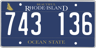 RI license plate 743136