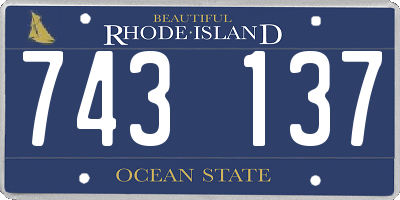 RI license plate 743137