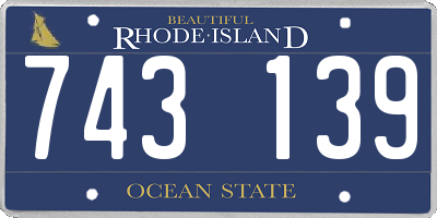 RI license plate 743139