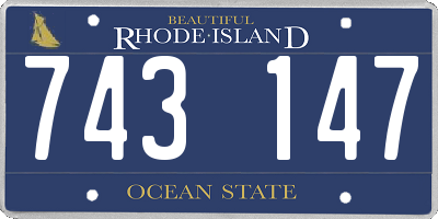 RI license plate 743147