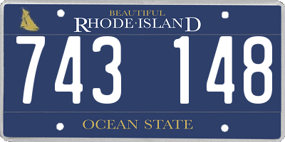 RI license plate 743148