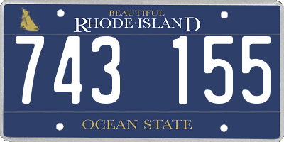 RI license plate 743155