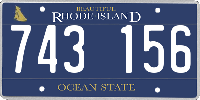 RI license plate 743156