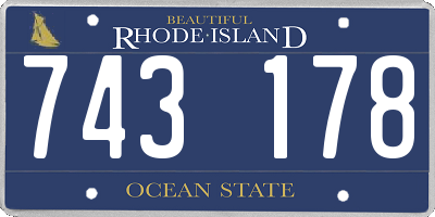 RI license plate 743178
