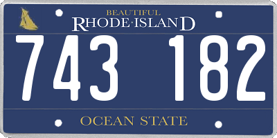 RI license plate 743182