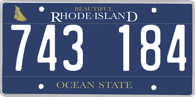 RI license plate 743184
