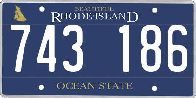 RI license plate 743186