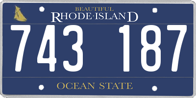 RI license plate 743187