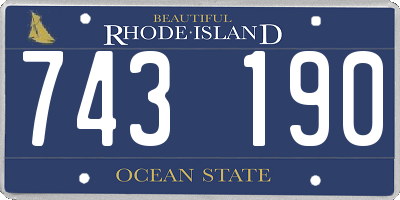 RI license plate 743190