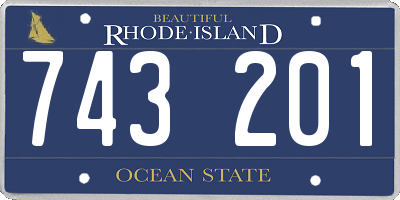 RI license plate 743201
