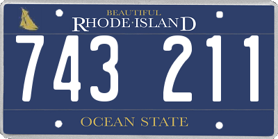 RI license plate 743211