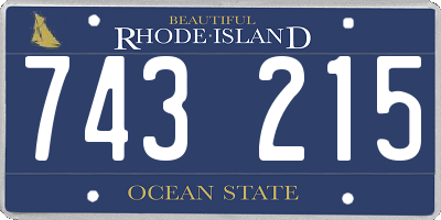 RI license plate 743215