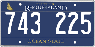 RI license plate 743225