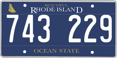 RI license plate 743229