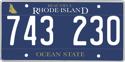 RI license plate 743230