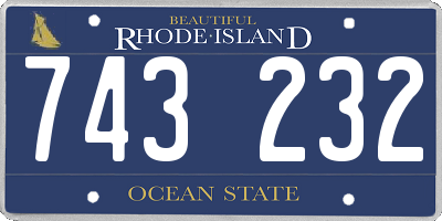RI license plate 743232