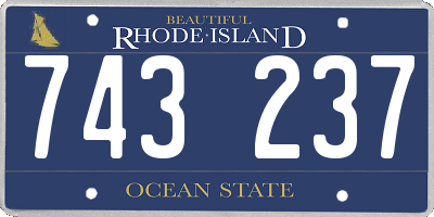 RI license plate 743237