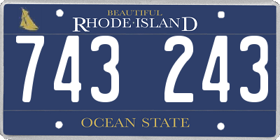 RI license plate 743243