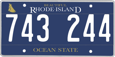 RI license plate 743244