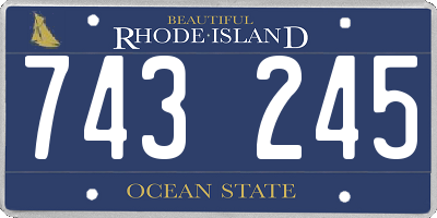 RI license plate 743245