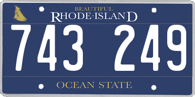 RI license plate 743249