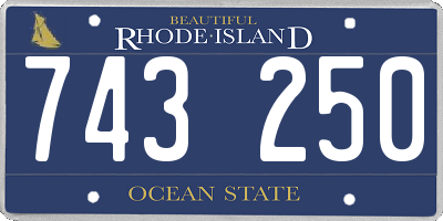 RI license plate 743250