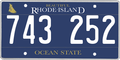 RI license plate 743252