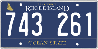 RI license plate 743261