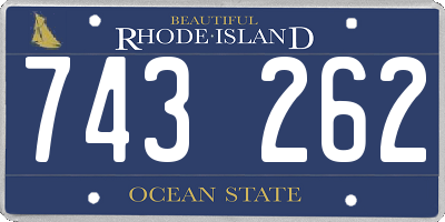 RI license plate 743262