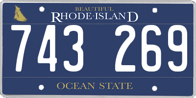 RI license plate 743269