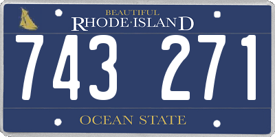 RI license plate 743271