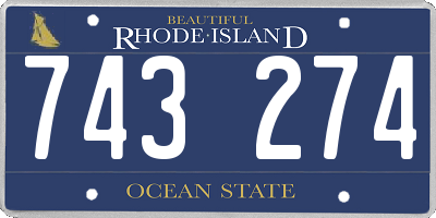 RI license plate 743274