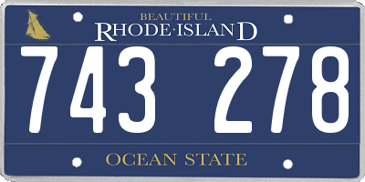 RI license plate 743278