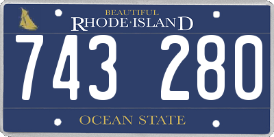 RI license plate 743280